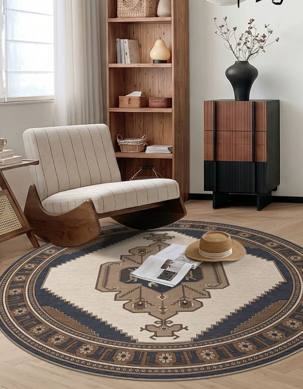 French Round Decorative Rug