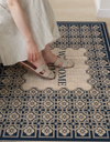 Linen Texture Entryway Mat