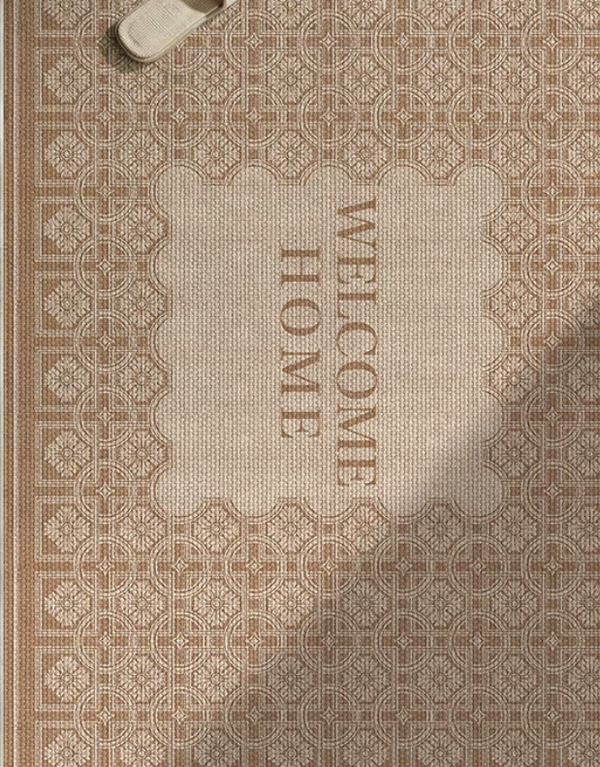Linen Texture Entryway Mat