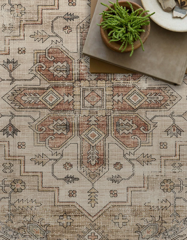 Round Persian Accent Rug