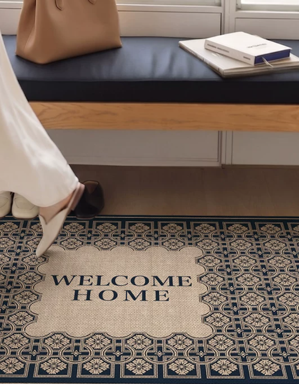 Linen Texture Entryway Mat
