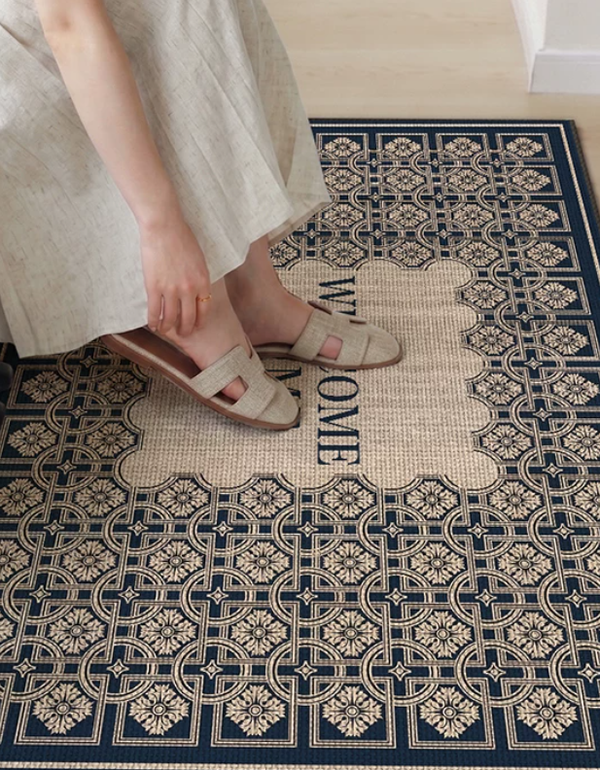 Linen Texture Entryway Mat