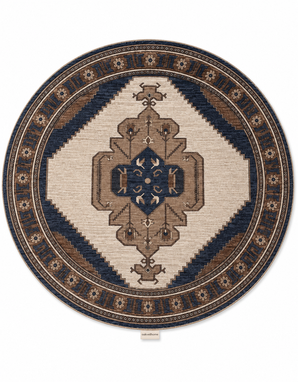 French Round Decorative Rug