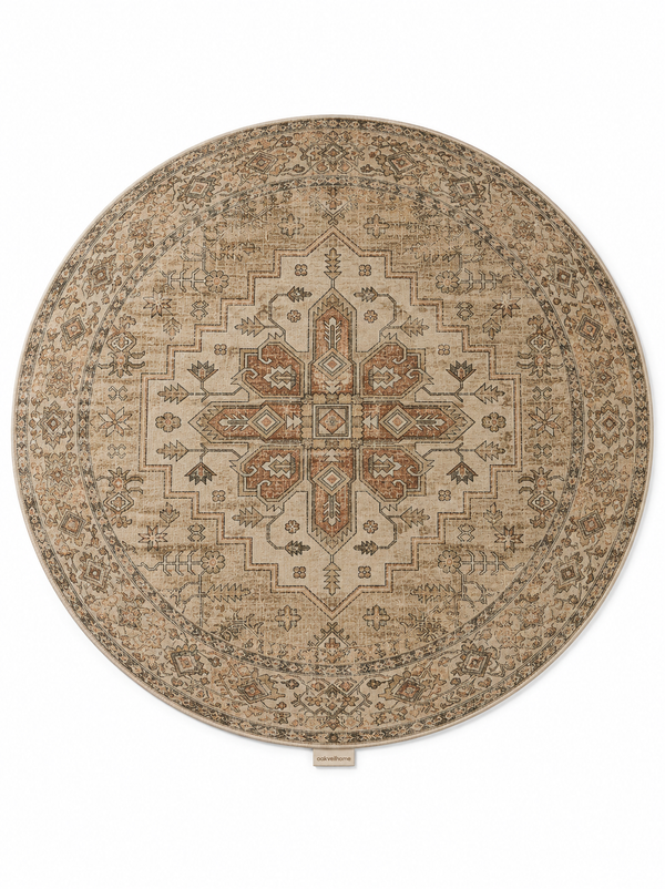 Round Persian Accent Rug